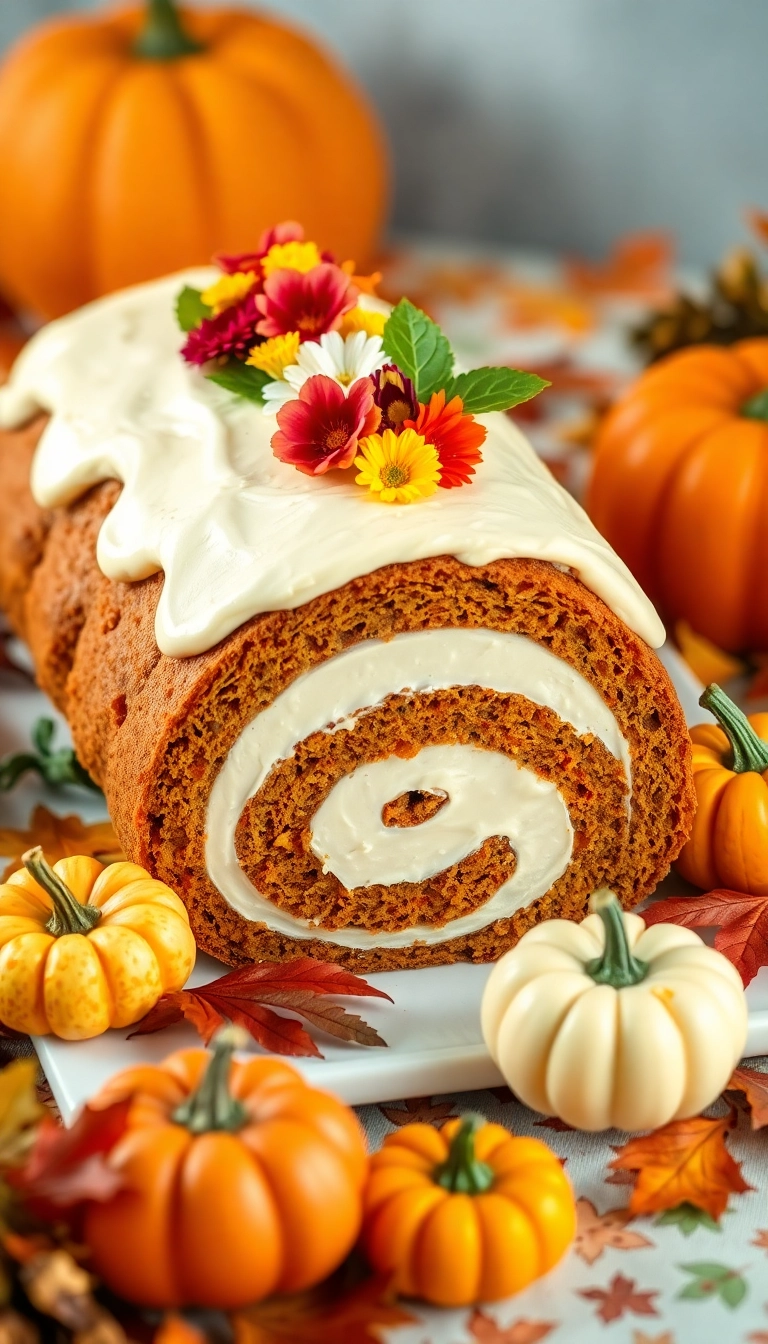 31 Must-Try Libby's Pumpkin Roll Ideas for Pumpkin Lovers! - Pumpkin Roll with Cream Cheese Frosting