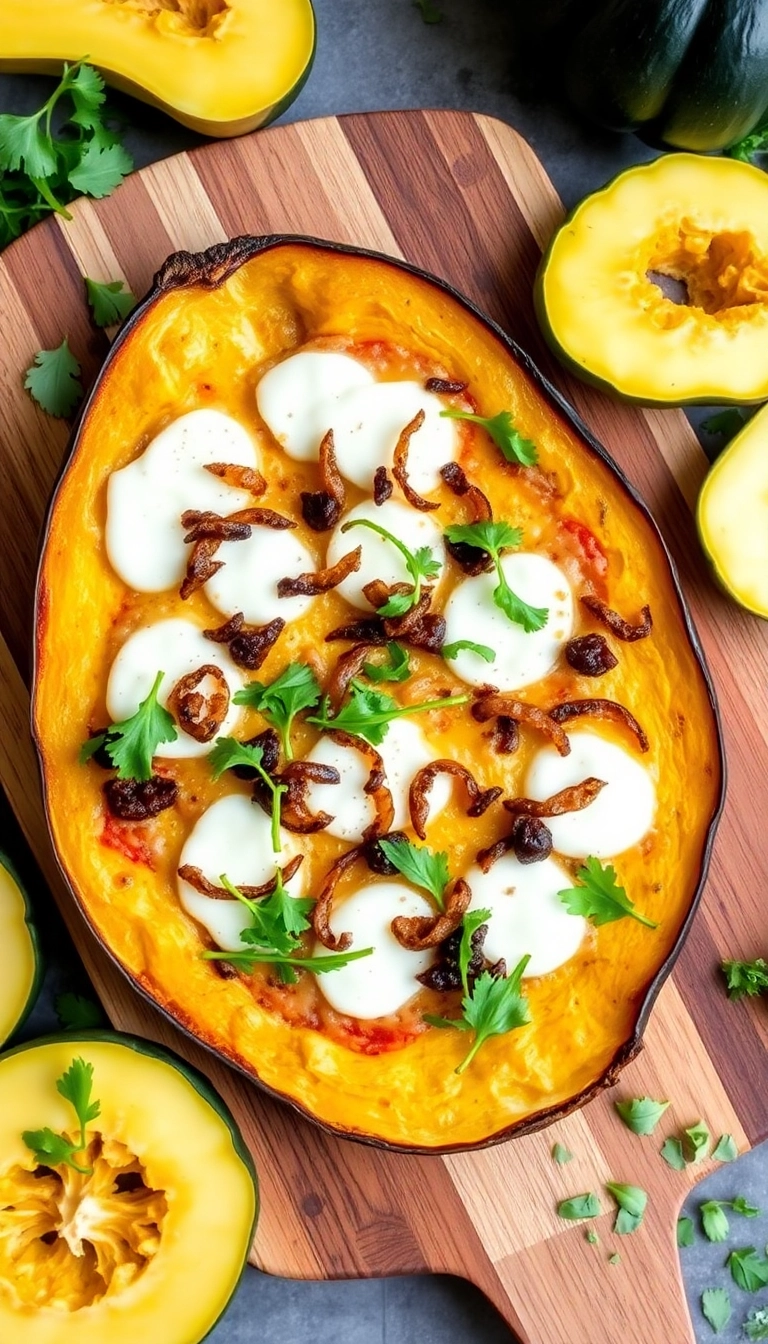 30 Deliciously Cozy Baked Acorn Squash Ideas to Celebrate Fall Flavors! - Acorn Squash Pizza