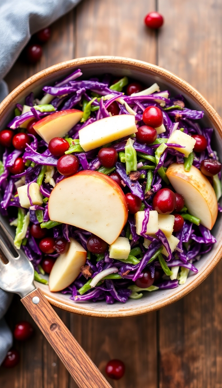 30 Must-Try Winter Salad Ideas for a Nutritious Boost (You’ll Love #23!) - 4. Winter Slaw with Apples & Cabbage