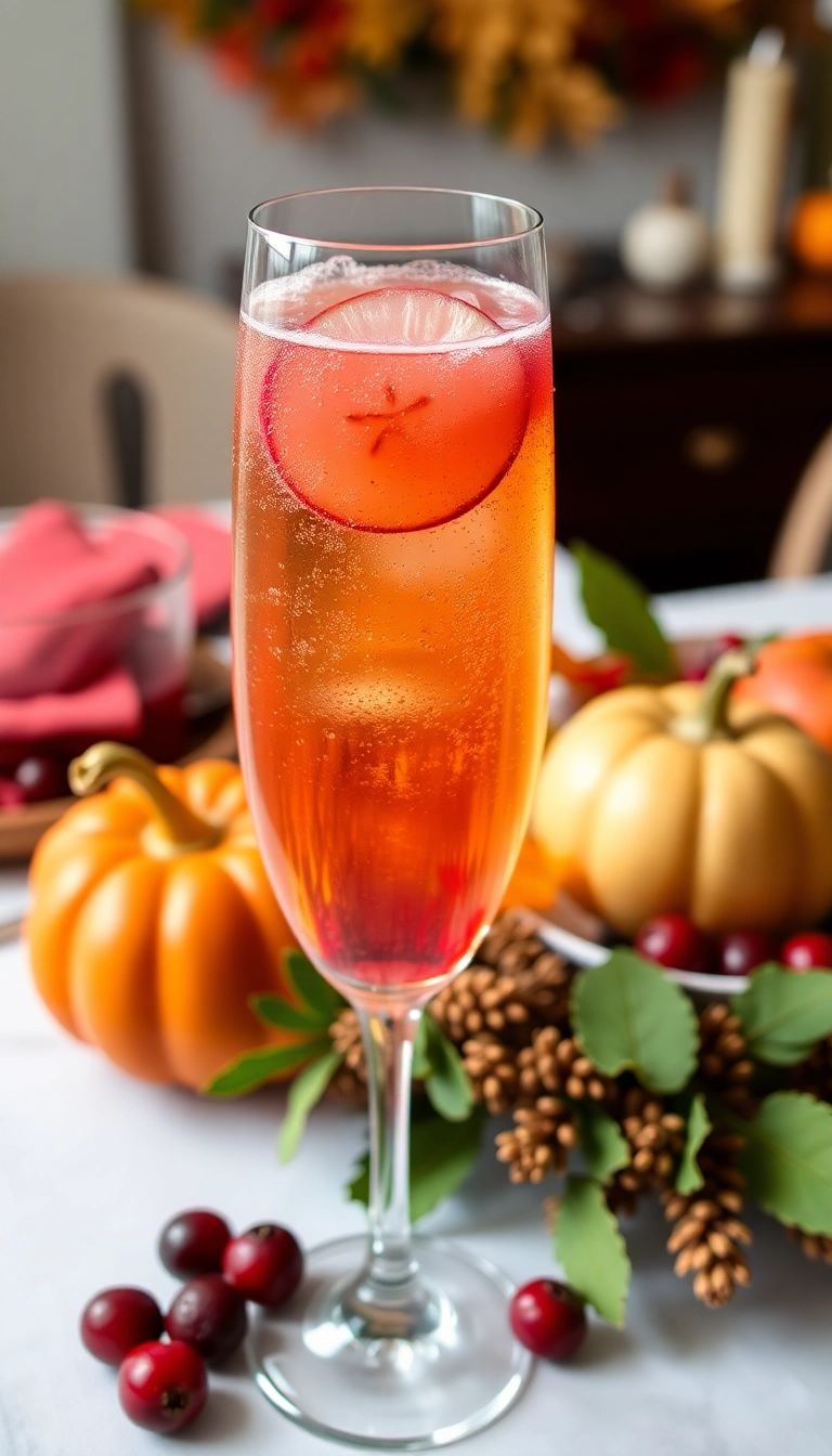 34 Apple Cider Cocktail Ideas That'll Make You Fall in Love with Autumn! - 7. Cranberry Apple Cider Mimosa