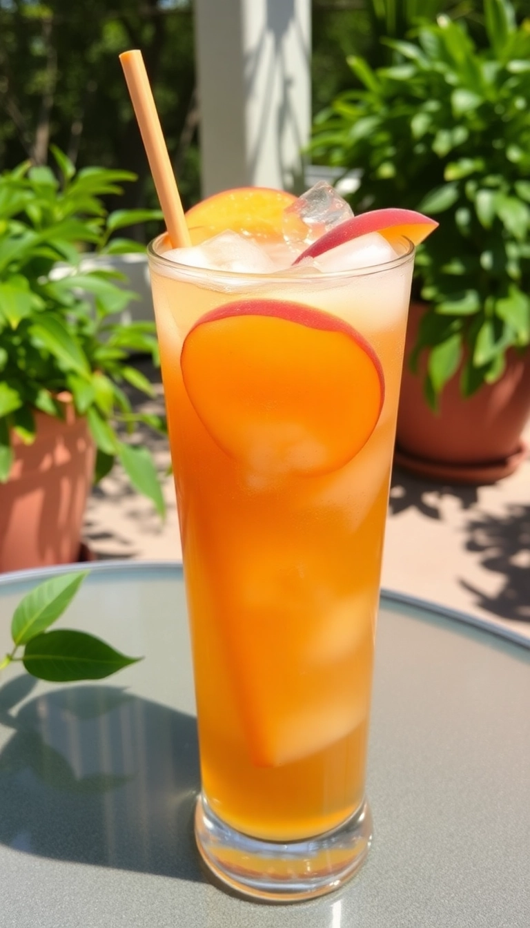 27 Trendy Dunkin Donuts Drinks Ideas That Will Make You the Talk of the Town! - 18. Peach Iced Tea