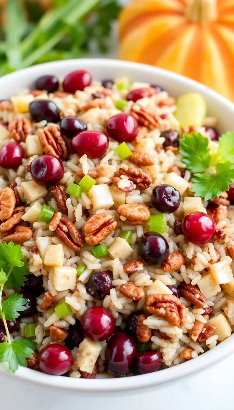 30 Must-Try Winter Salad Ideas for a Nutritious Boost (You’ll Love #23!) - 13. Wild Rice and Cranberry Salad