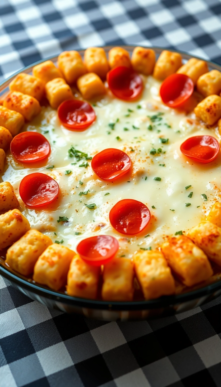 39 Mouthwatering Tater Tots Casserole Ideas That Will Make You Drool! - Tater Tot Pizza Casserole