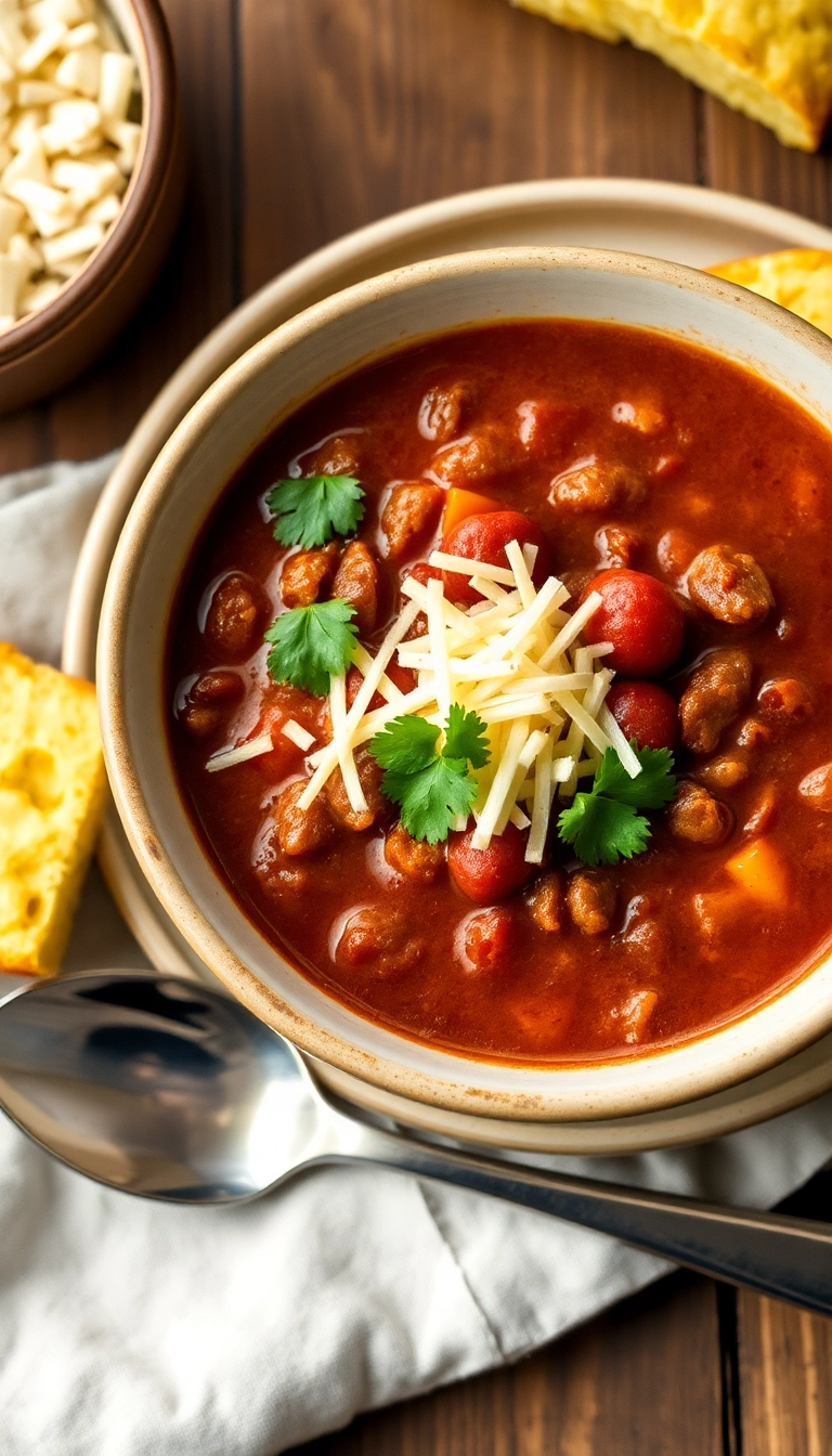 27 Comfort Food Dinner Ideas for the Whole Family (Dinner Just Got Easier!) - 6. Classic Chili