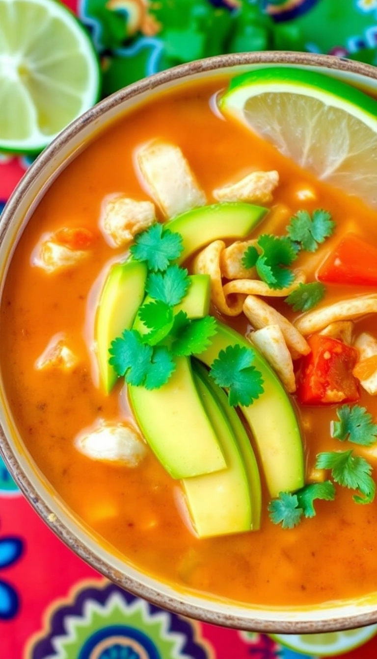 34 Easy Crockpot Soup Ideas That Will Warm Your Soul (You Won't Believe #12!) - 10. Chicken Tortilla Soup