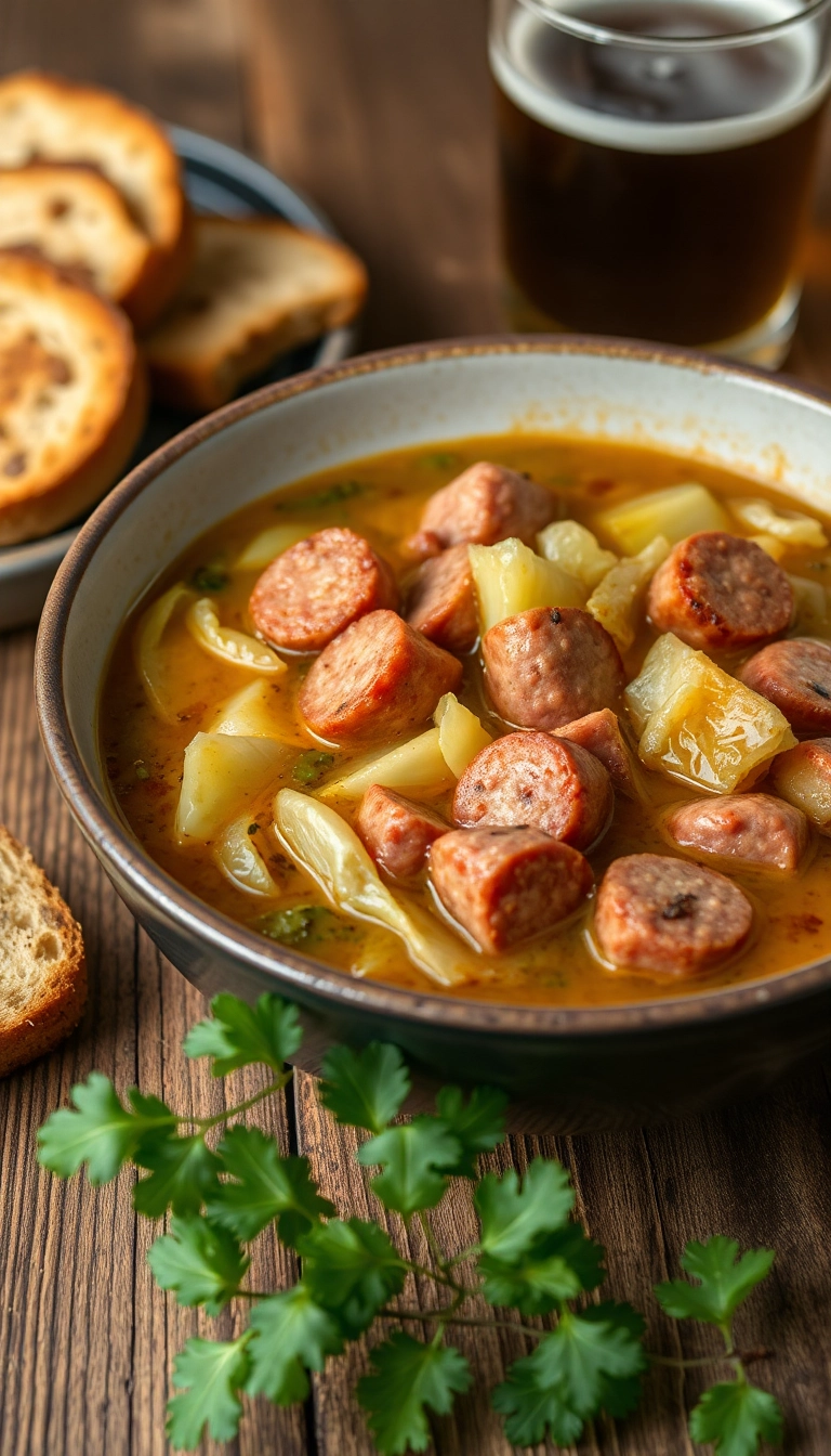 37 Mouthwatering Soup Recipes That Will Warm Your Soul (You Won't Believe #15!) - 20. Cabbage and Sausage Soup