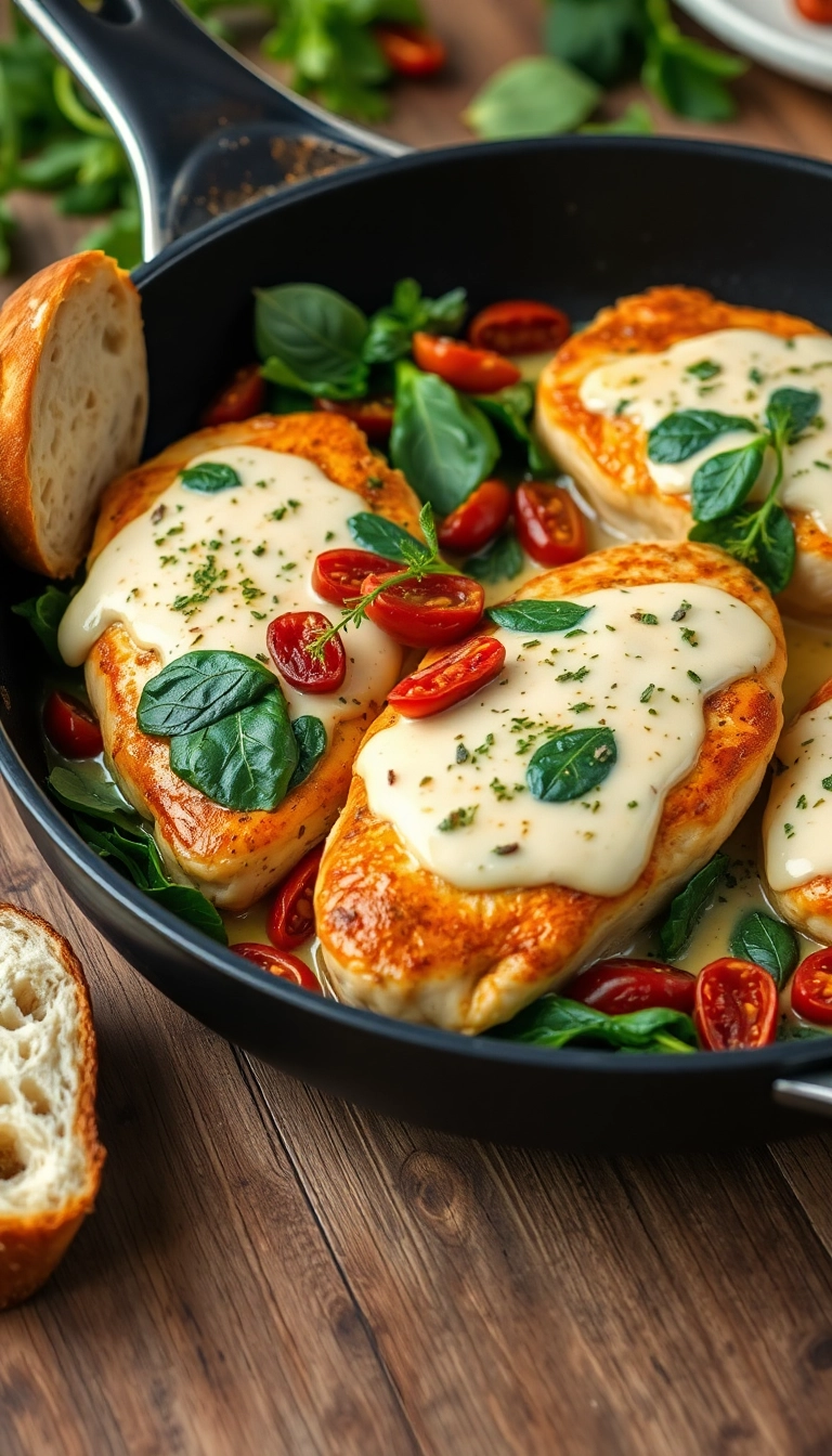 24 Quick Comfort Food Dinners That Are Perfect for Any Night (Don't Miss #4!) - 1. One-Pan Creamy Garlic Chicken