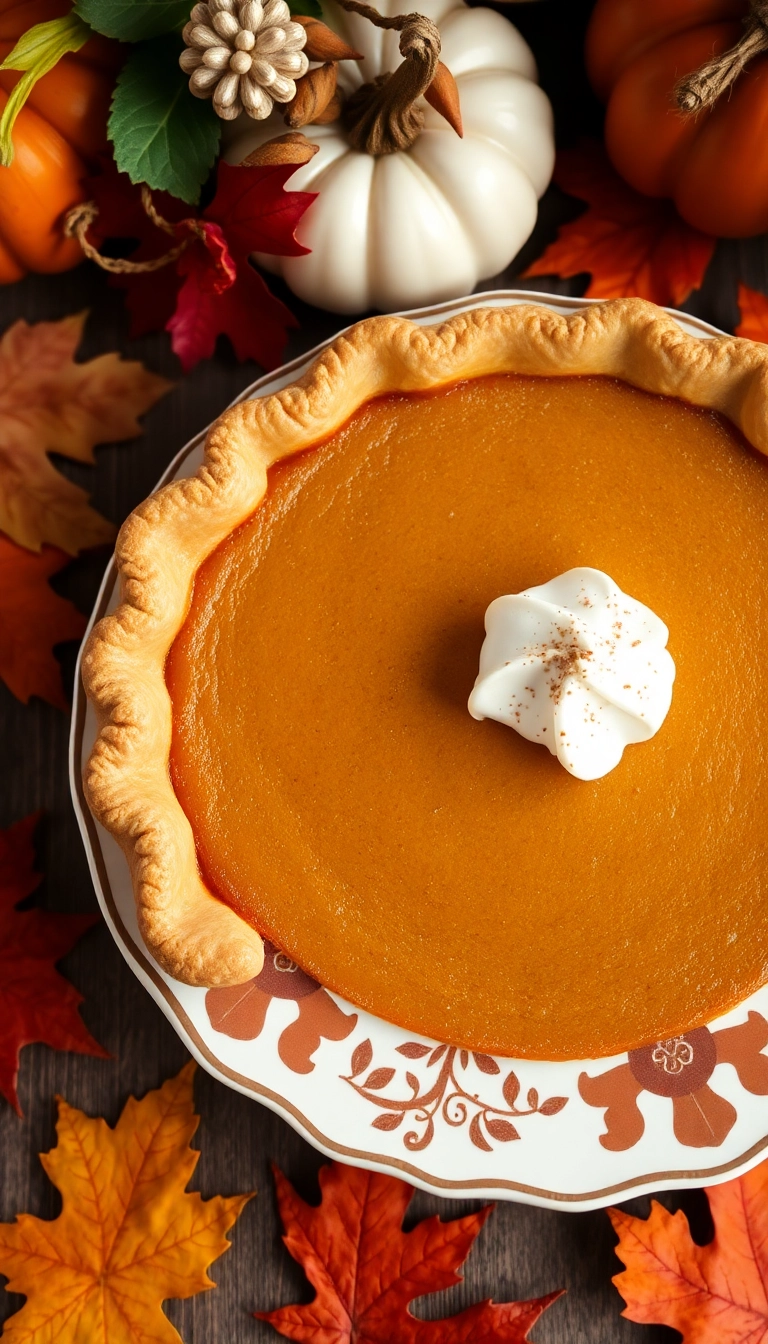 36 Christmas Dinner Menu Ideas That Will Steal the Show This Holiday Season! - 9. Pumpkin Pie