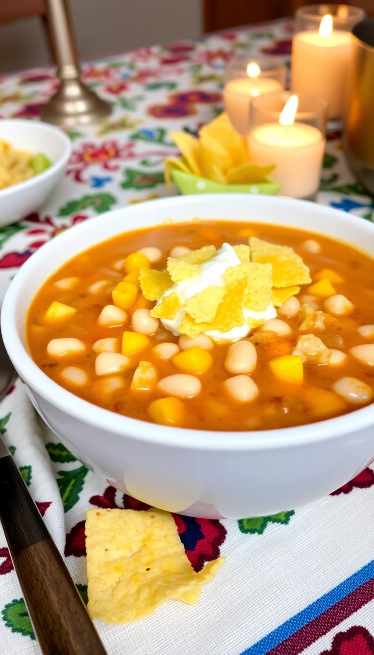 24 Cozy White Bean Chicken Chili Crockpot Recipes That'll Warm Your Soul! - Hearty White Bean Chicken Chili with Corn