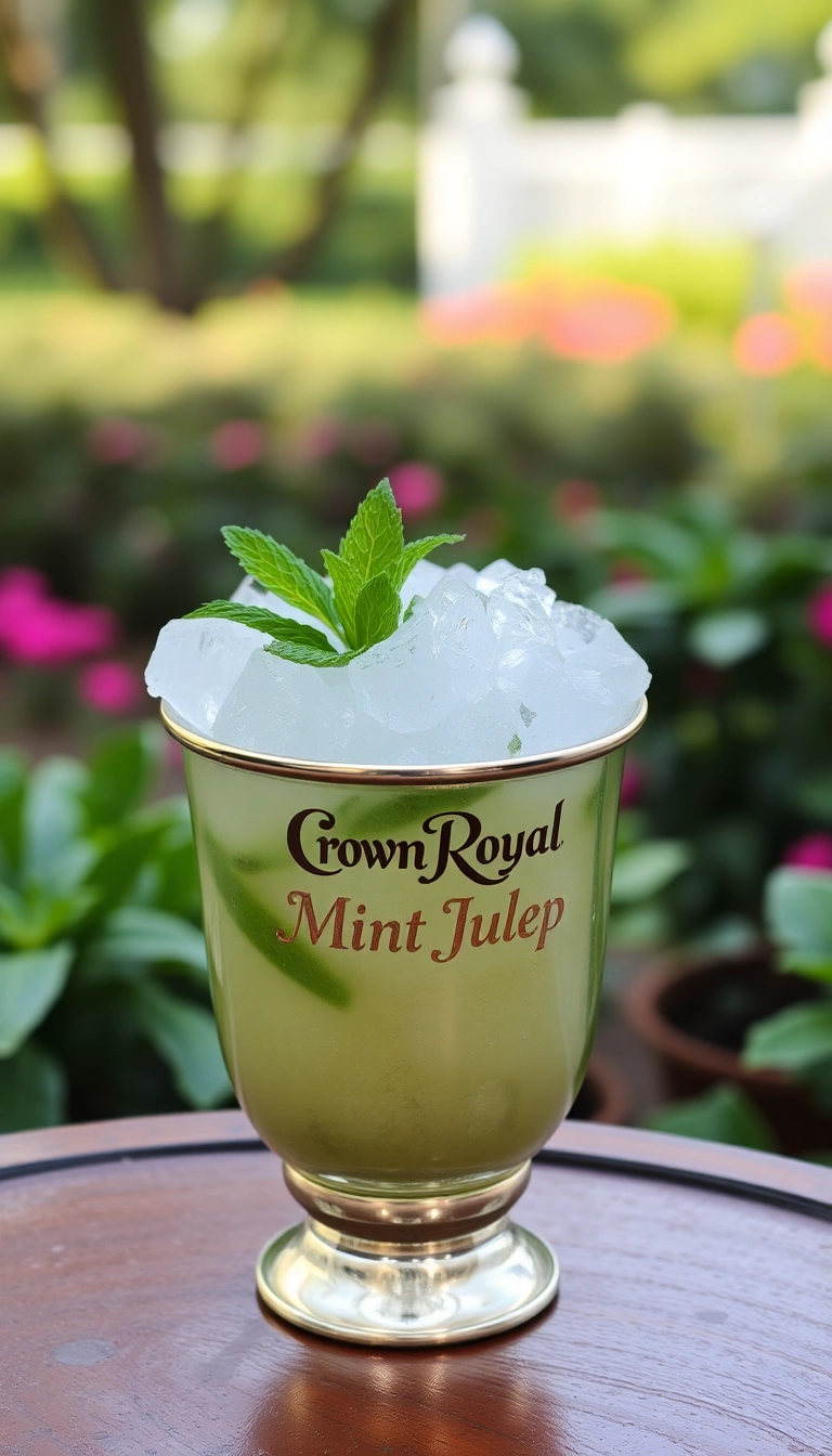 33 Sweet & Salty Crown Royal Drink Recipes That'll Make Your Taste Buds Dance! - Crown Royal Mint Julep