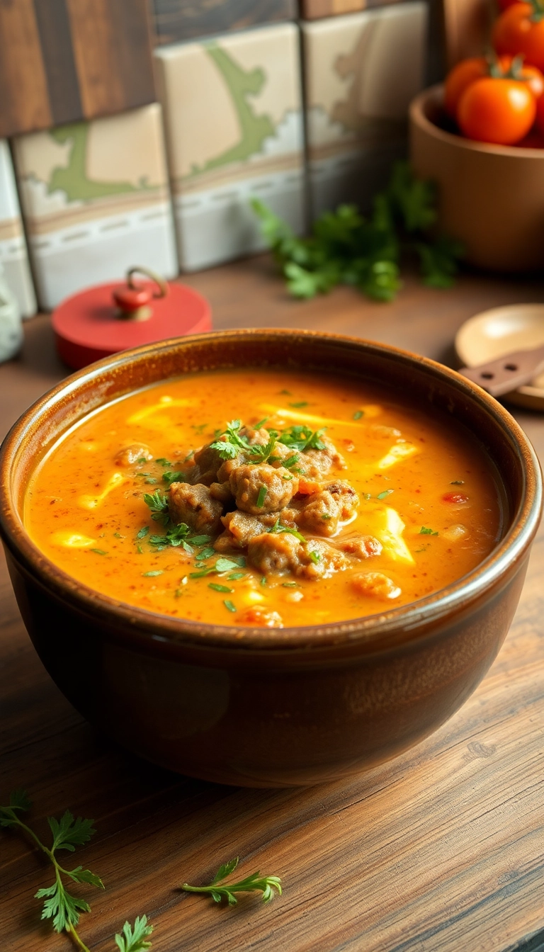 35 Cheeseburger Soup Crockpot Ideas That Will Make Dinner a Breeze! - Cheeseburger Soup with Italian Seasoning