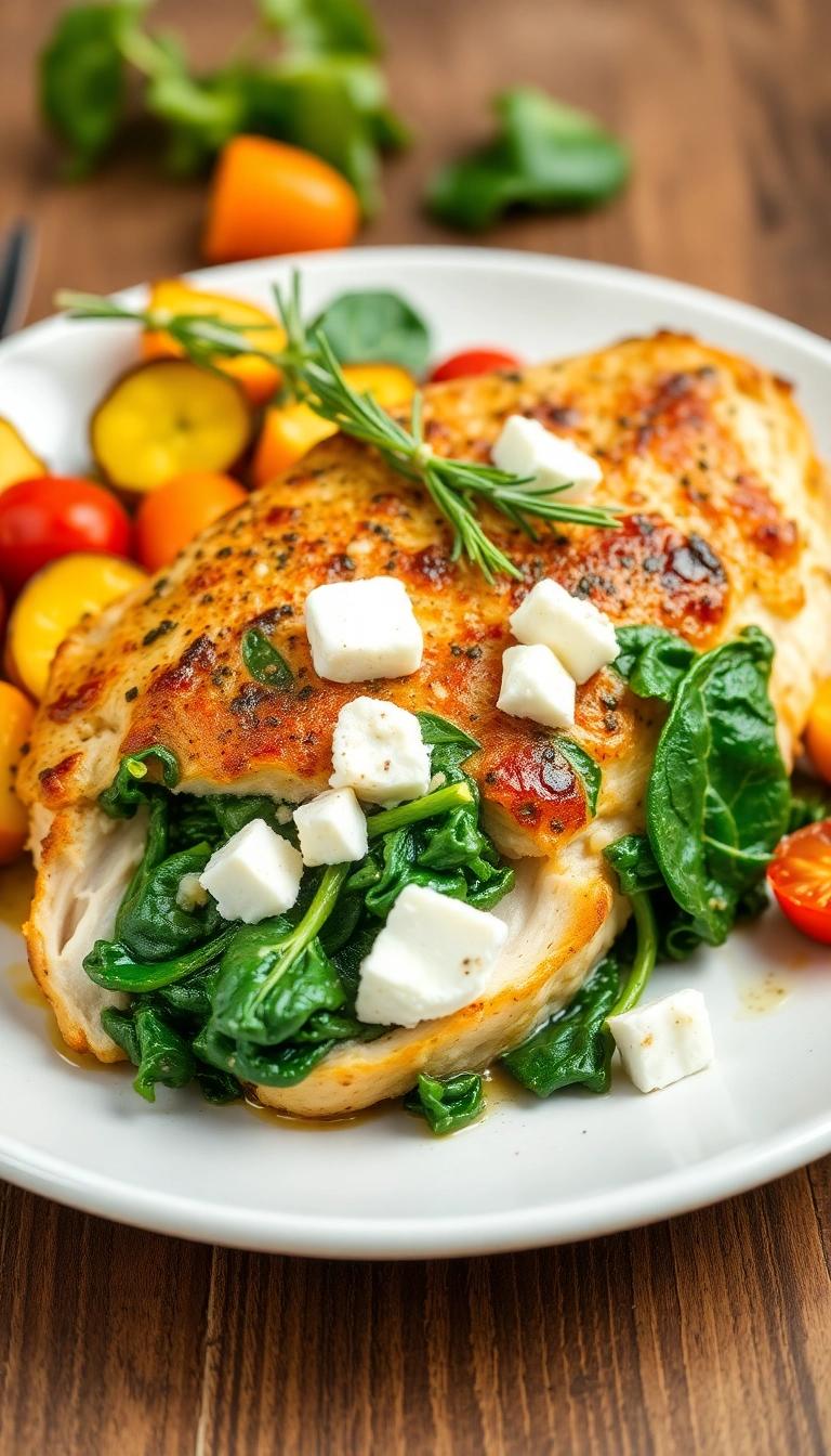 30 Cheap Dinner Recipes for Two That Will Blow Your Mind (You Won't Believe #17!) - 13. Spinach and Feta Stuffed Chicken Breasts