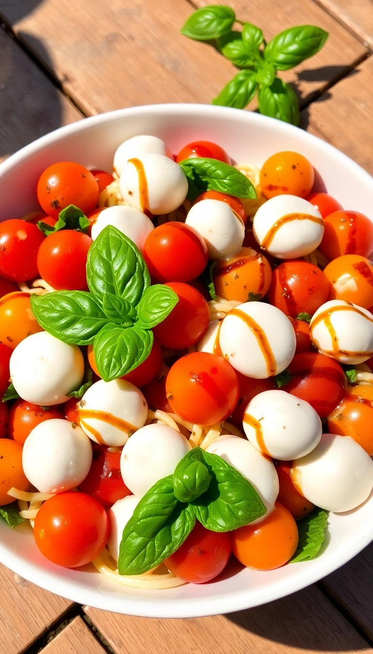 24 Quick Comfort Food Dinners That Are Perfect for Any Night (Don't Miss #4!) - 24. Caprese Pasta Salad