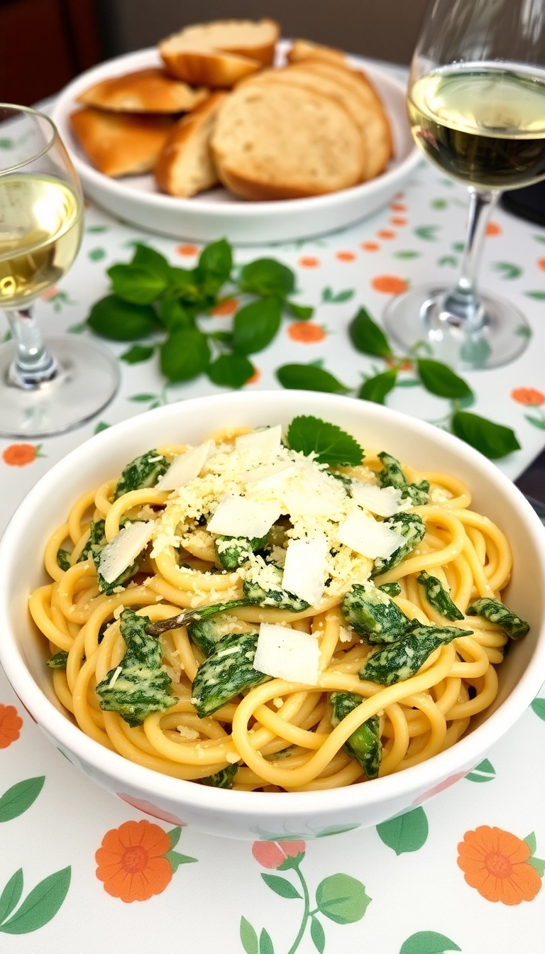 28 Delicious Creamy Pasta Dishes to Make Your Evenings Extra Cozy! - 10. Spinach Artichoke Pasta