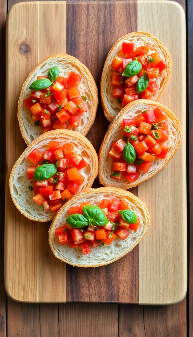 30 Easy Appetizer Recipes That Will Blow Your Guests Away (You Won't Believe #15!) - 7. Bruschetta with Tomato and Basil