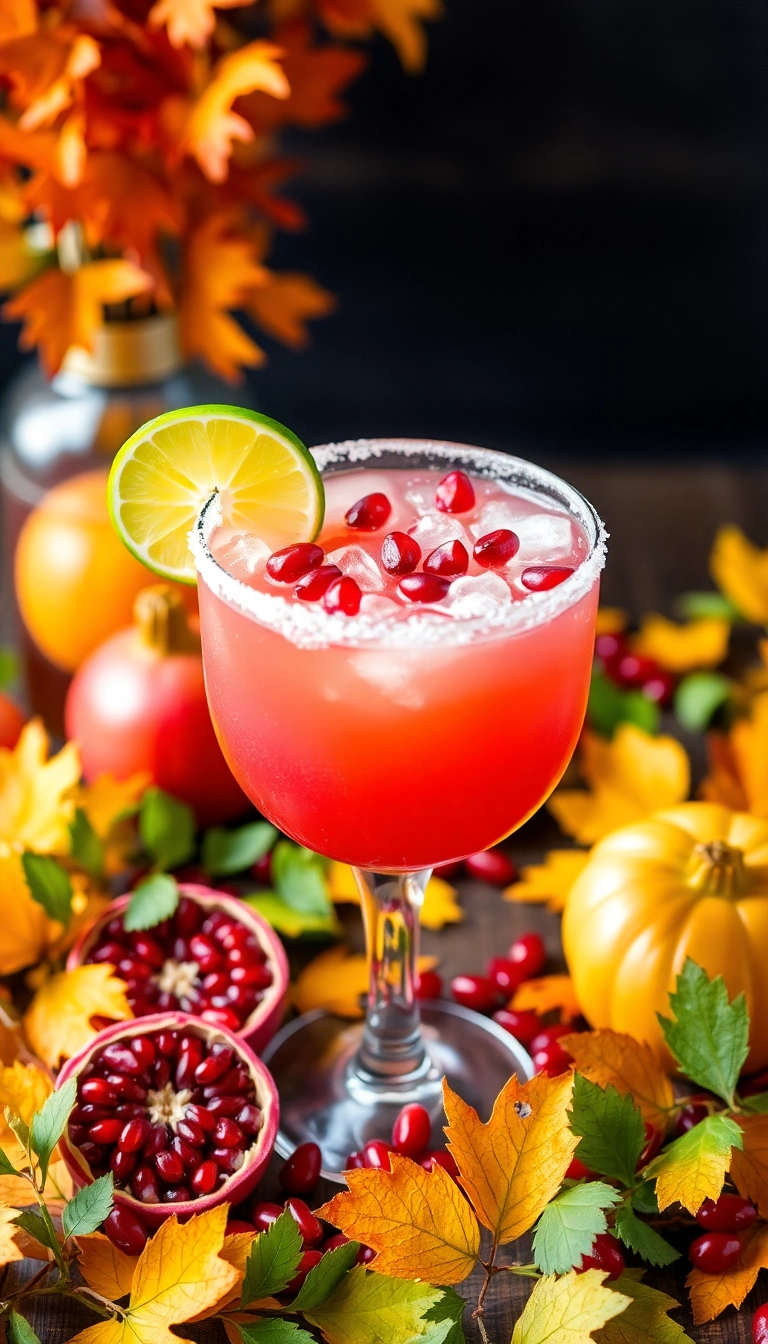 33 Apple Cider Margarita Ideas That Will Steal the Show at Your Next Party! - Apple Cider Margarita with Pomegranate