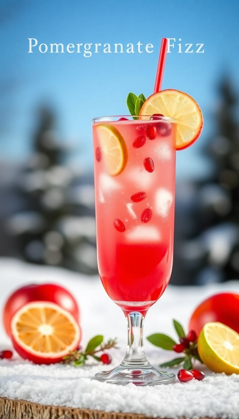 23 Winter Party Drink Ideas That'll Impress Your Guests (You Won't Believe #12!) - 5. Pomegranate Fizz