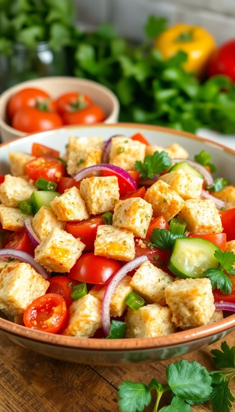 27 Best Italian Side Dishes That'll Make Your Taste Buds Dance! - 14. Panzanella