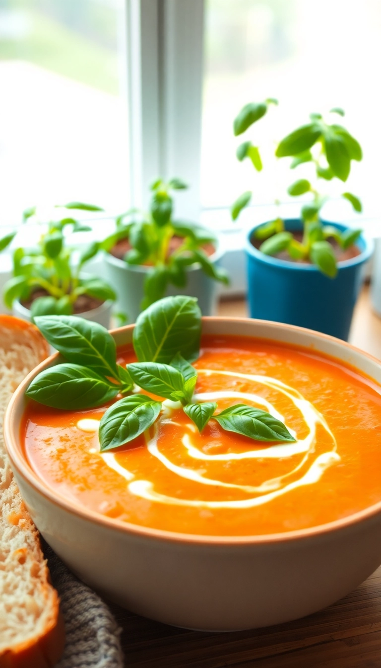 34 Easy Crockpot Soup Ideas That Will Warm Your Soul (You Won't Believe #12!) - 2. Creamy Tomato Basil Soup