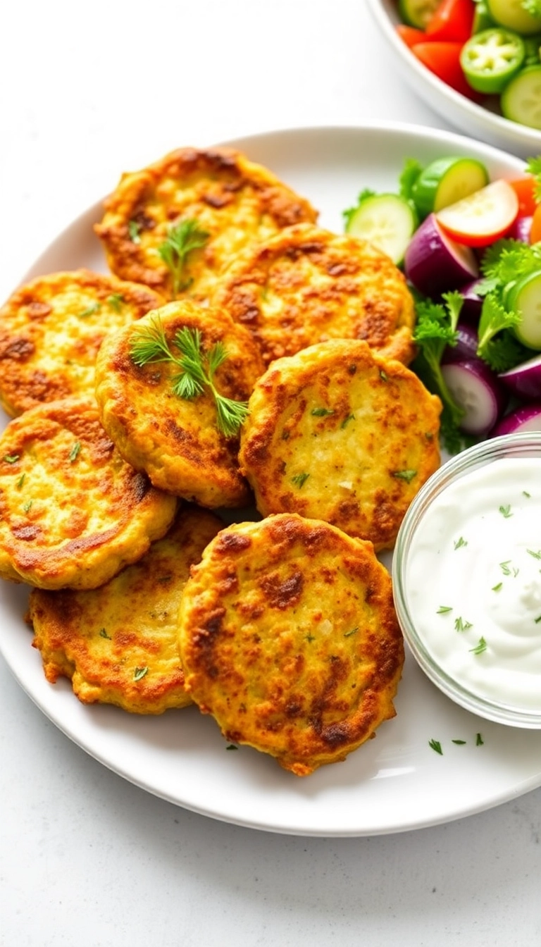 22 Best Vegetarian Greek Side Dishes You Need to Try (Your Taste Buds Will Thank You!) - 12. Baked Zucchini Fritters