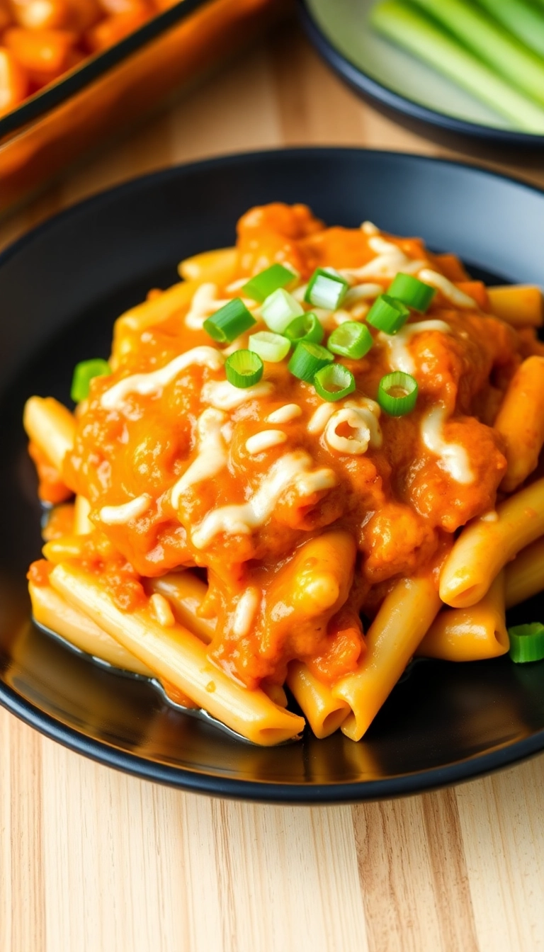 35 Easy Baked Ziti Ideas That'll Make You the Star of Dinner Night! - Buffalo Chicken Baked Ziti