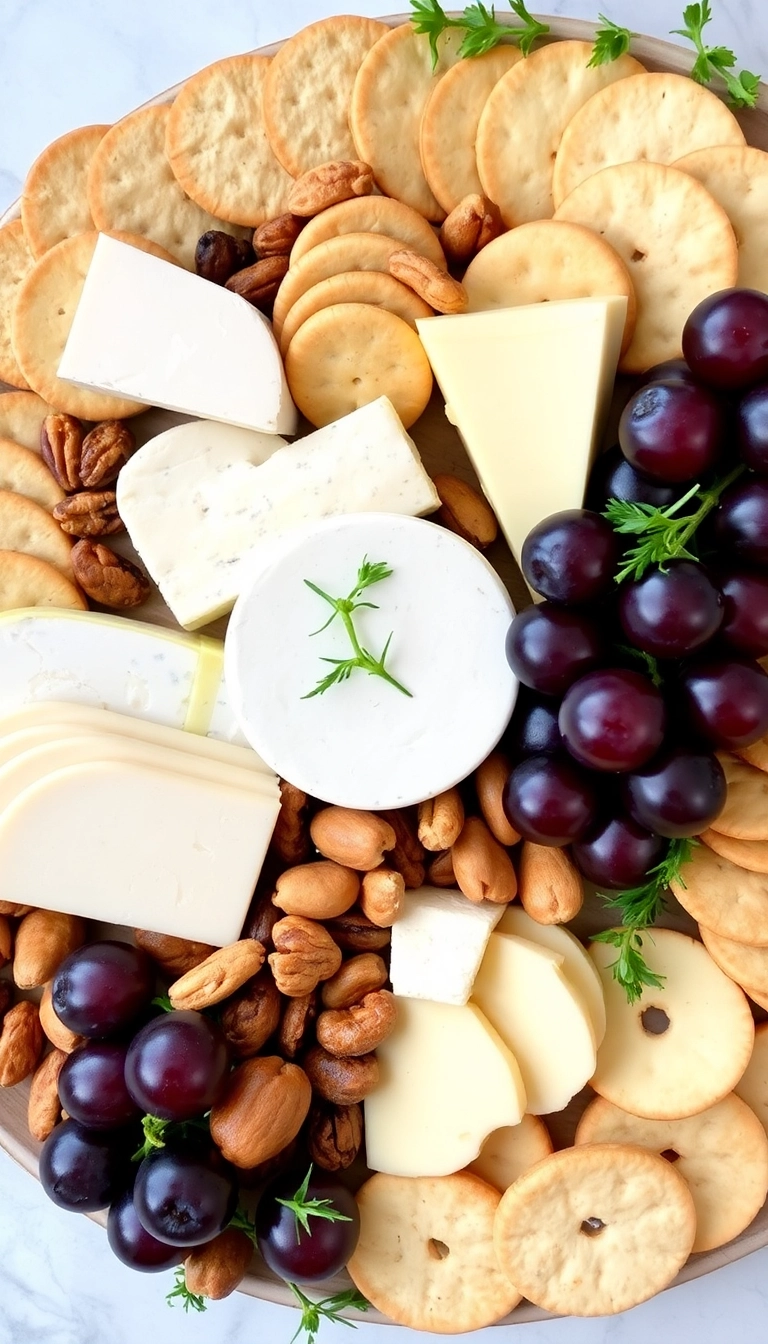 The Ultimate List of 28 Easy & Quick Finger Foods to Impress at Any Party! - Cheese and Cracker Platter