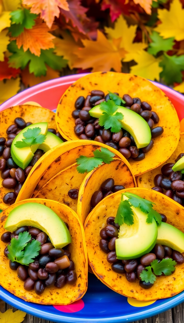 38 Cozy Roasted Acorn Squash Dishes That Will Have Everyone Asking for Seconds! - 9. Acorn Squash Tacos with Black Beans