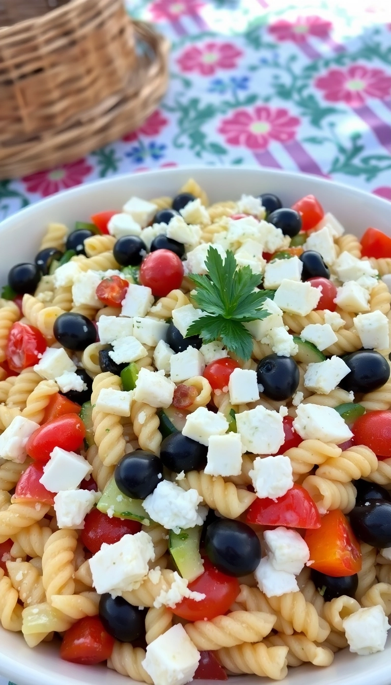 22 Best Vegetarian Greek Side Dishes You Need to Try (Your Taste Buds Will Thank You!) - 18. Greek Pasta Salad