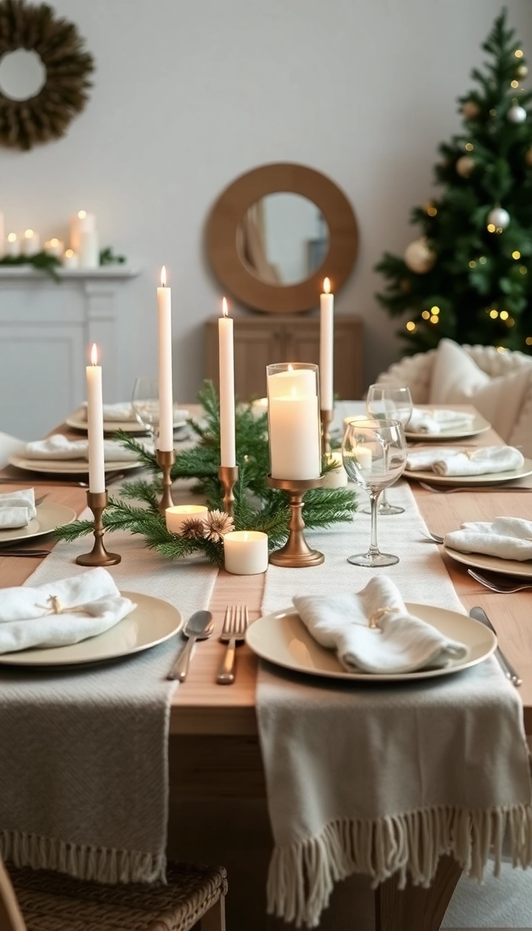 25 Christmas Dinner Table Settings Ideas That Will Wow Your Guests (You Won't Believe #12!) - 13. Scandinavian Simplicity