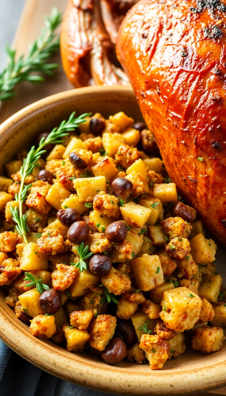 24 Genius Side Dishes for Smoked Chicken (You Need #15!) - 18. Savory Stuffing