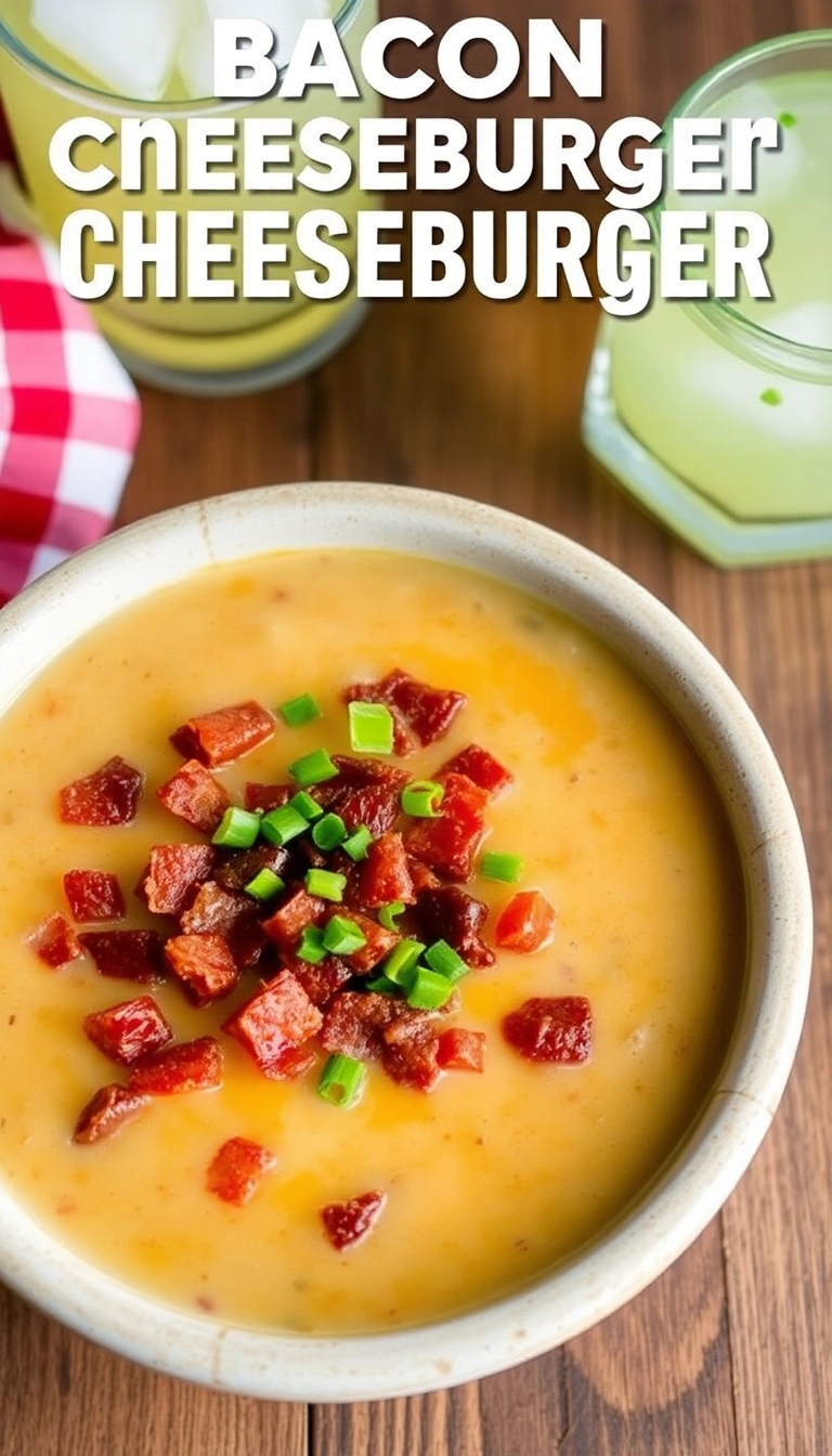 35 Cheeseburger Soup Crockpot Ideas That Will Make Dinner a Breeze! - Bacon Cheeseburger Soup