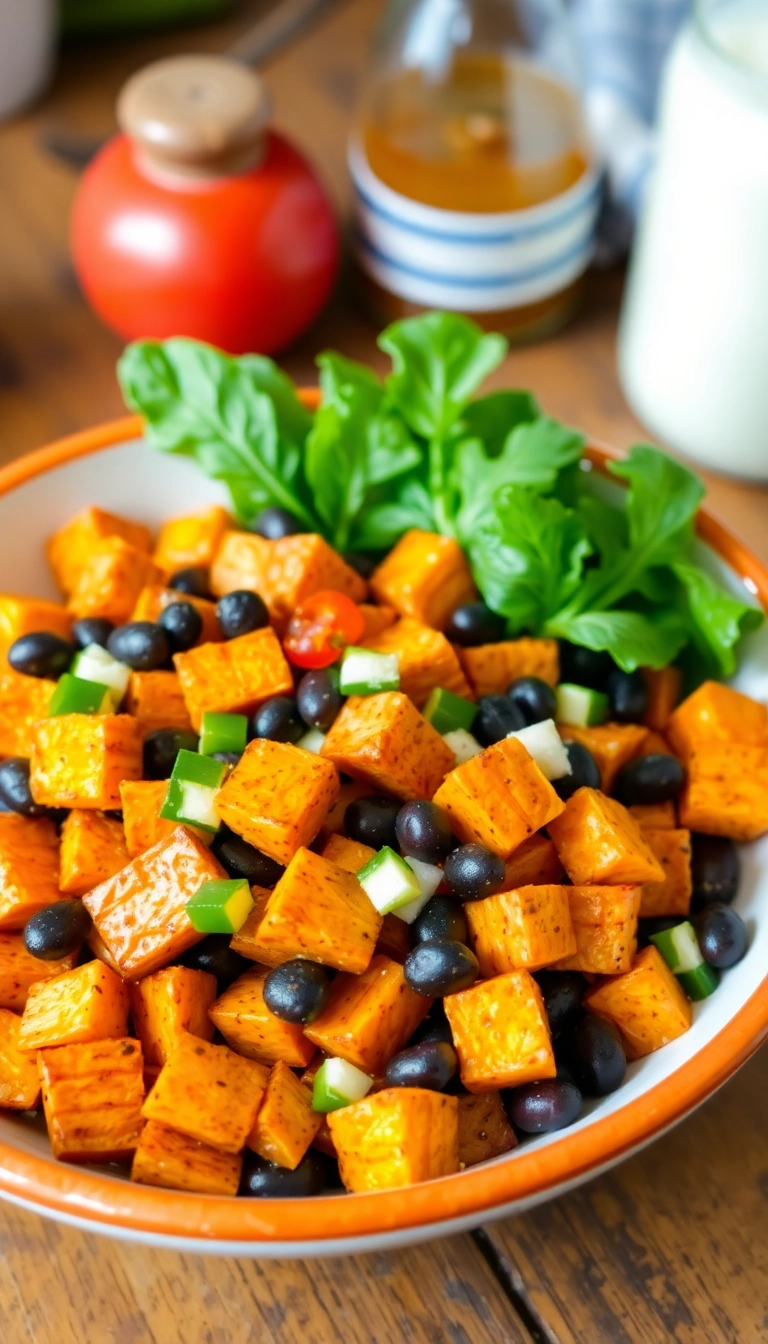 30 Must-Try Winter Salad Ideas for a Nutritious Boost (You’ll Love #23!) - 8. Roasted Sweet Potato & Black Bean Salad