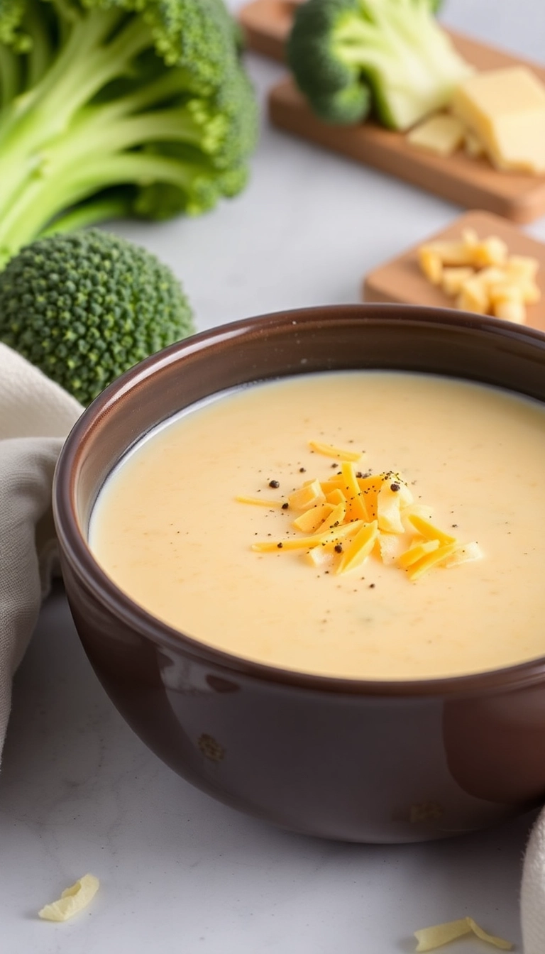 22 Healthy Soup Recipes That Taste Amazing (You'll Love #10!) - 3. Creamy Broccoli Cheddar Soup