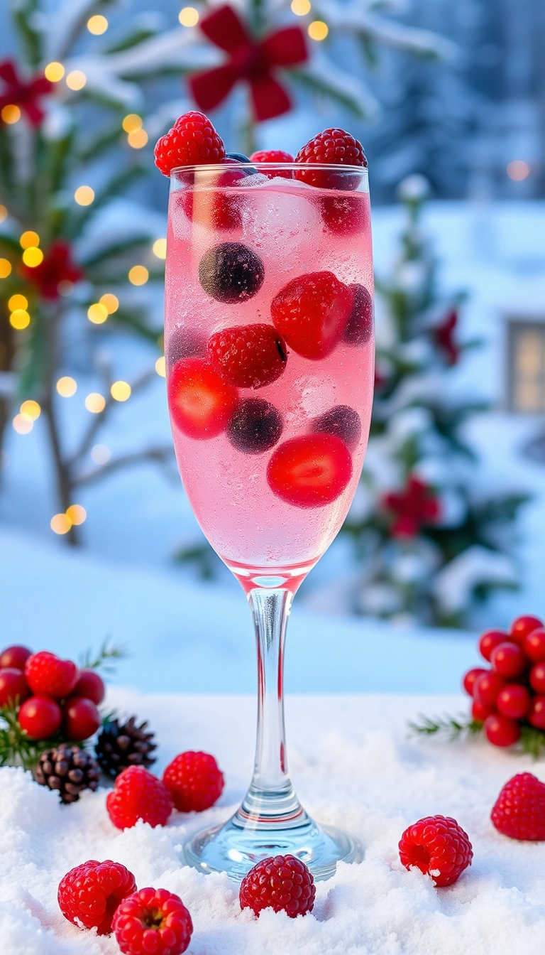 23 Winter Party Drink Ideas That'll Impress Your Guests (You Won't Believe #12!) - 20. Berry Winter Spritzer