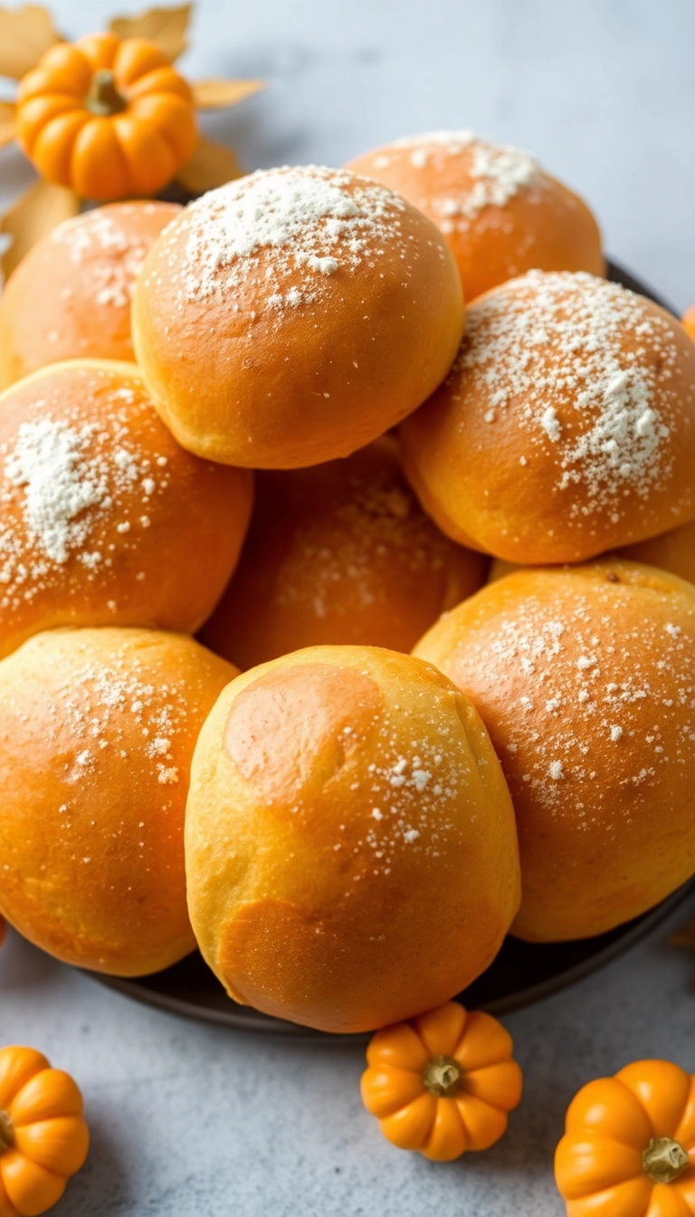 22 Easy Dinner Rolls Recipes That'll Make Dinner Time a Breeze! - Pumpkin Dinner Rolls