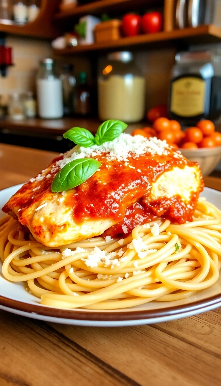 27 Comfort Food Dinner Ideas for the Whole Family (Dinner Just Got Easier!) - 16. Chicken Parmesan