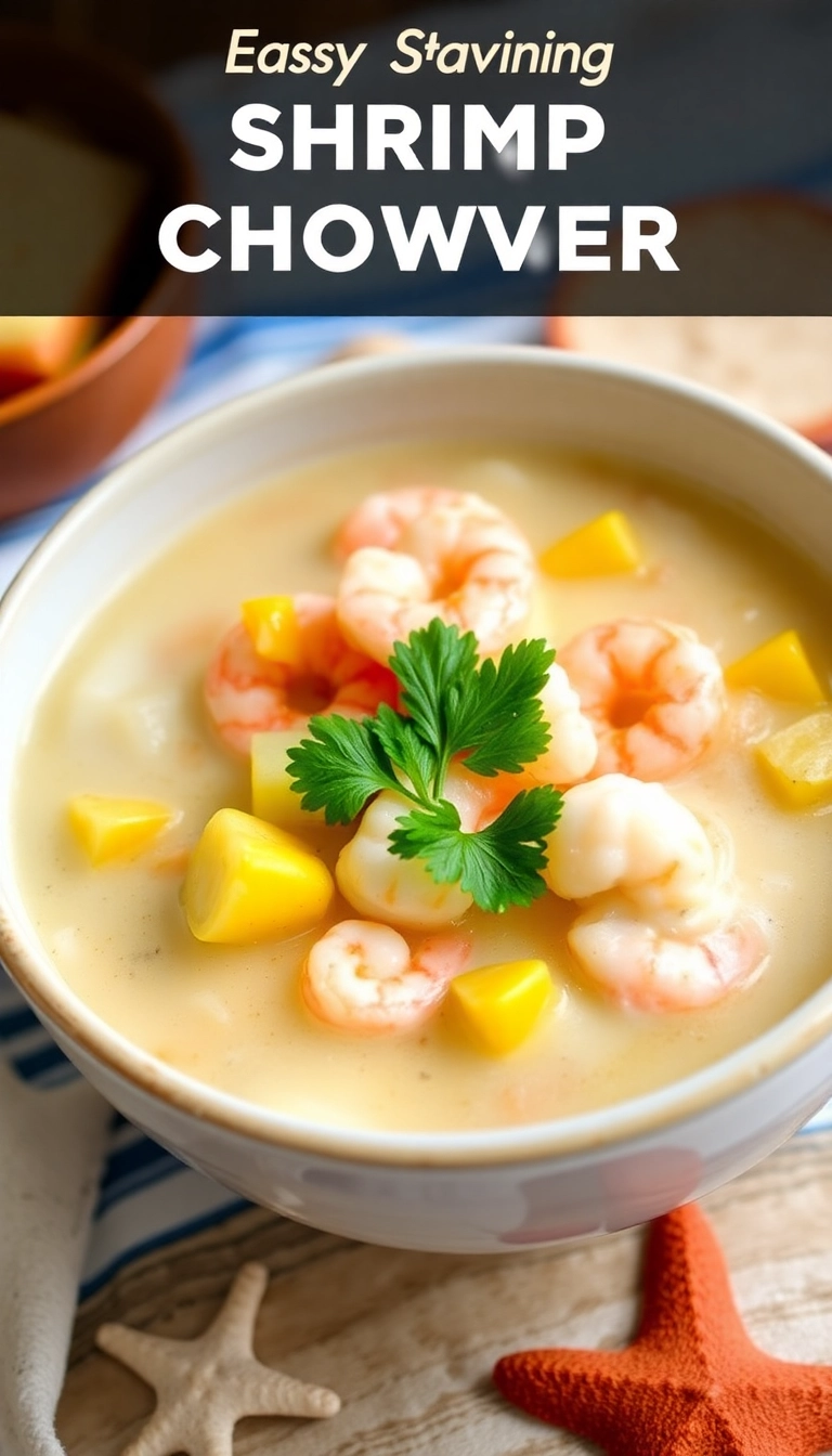 34 Easy Crockpot Soup Ideas That Will Warm Your Soul (You Won't Believe #12!) - 17. Easy Shrimp Chowder