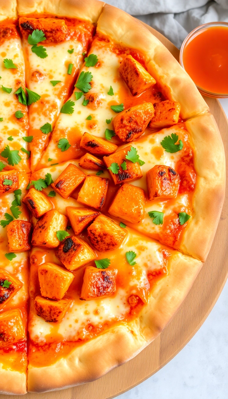 22 Mouthwatering Grilled Buffalo Chicken Breast Recipes That Will Blow Your Mind! - Buffalo Chicken Pizza