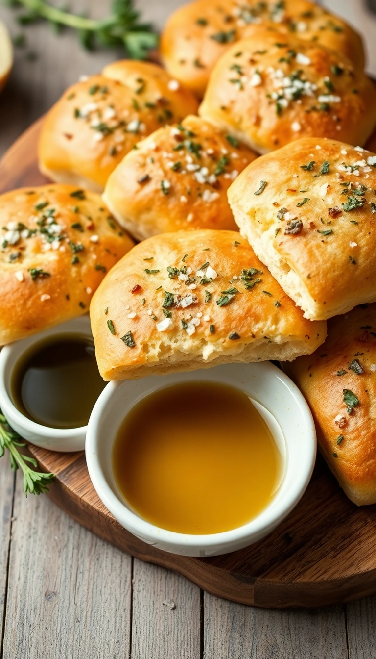 22 Easy Dinner Rolls Recipes That'll Make Dinner Time a Breeze! - Herbed Focaccia Rolls