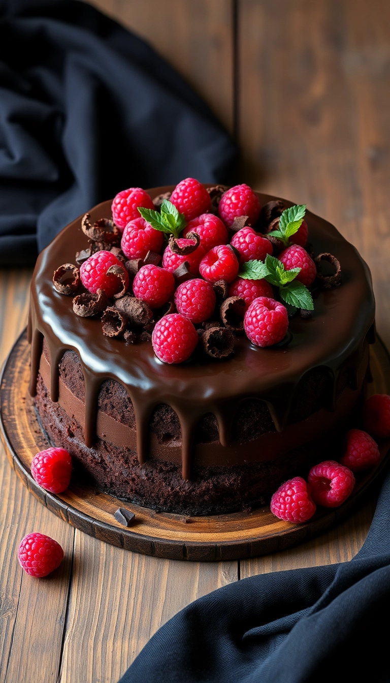 34 Scorpio Birthday Cakes to Celebrate Your Inner Scorpio (Check Out #8!) - 9. Dark Chocolate Raspberry Cake