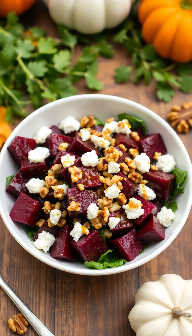 28 Non-Traditional Thanksgiving Dinner Ideas That Will Impress Your Guests! - Roasted Beet and Goat Cheese Salad