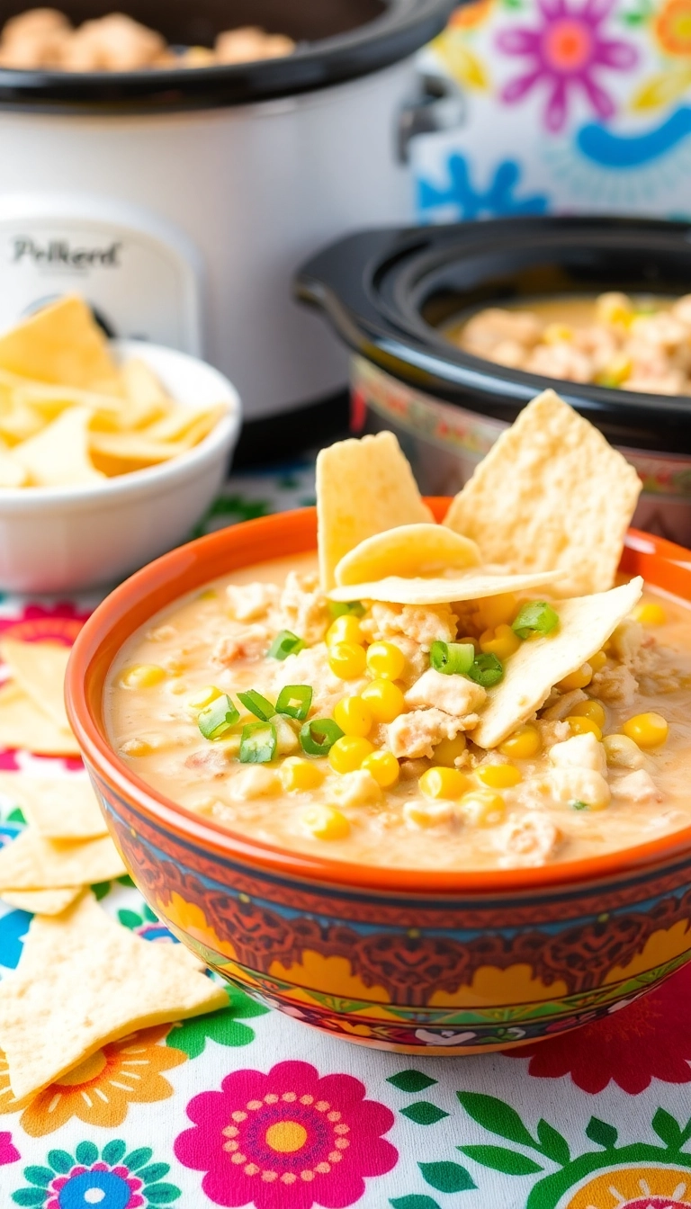 38 Irresistible White Chicken Chili Slow Cooker Recipes You Must Try! - Slow Cooker White Chicken Chili with Corn