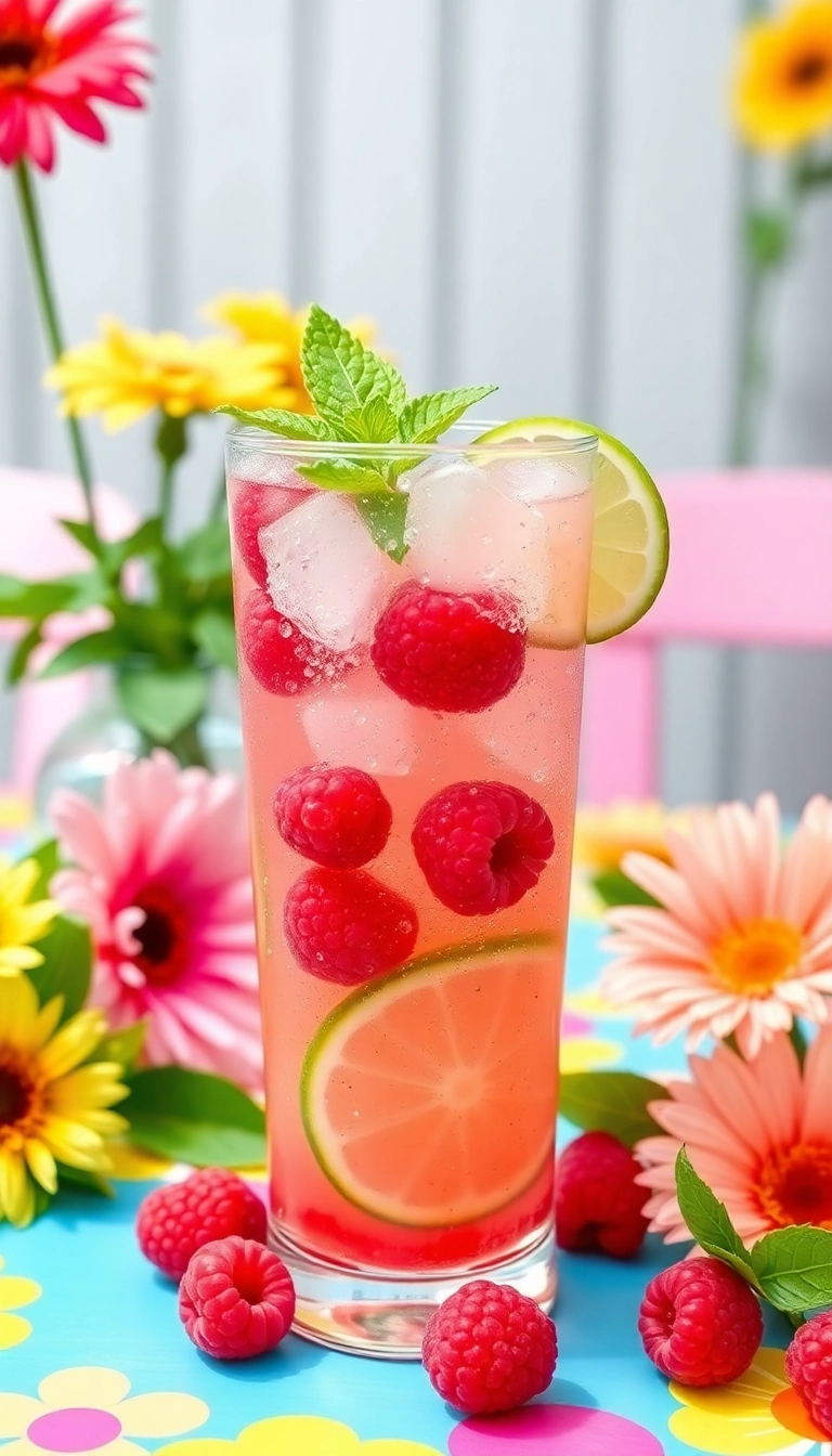 24 Yummy Top Mocktails Ideas That Will Make You Forget About Cocktails! - 22. Raspberry Lime Sparkler