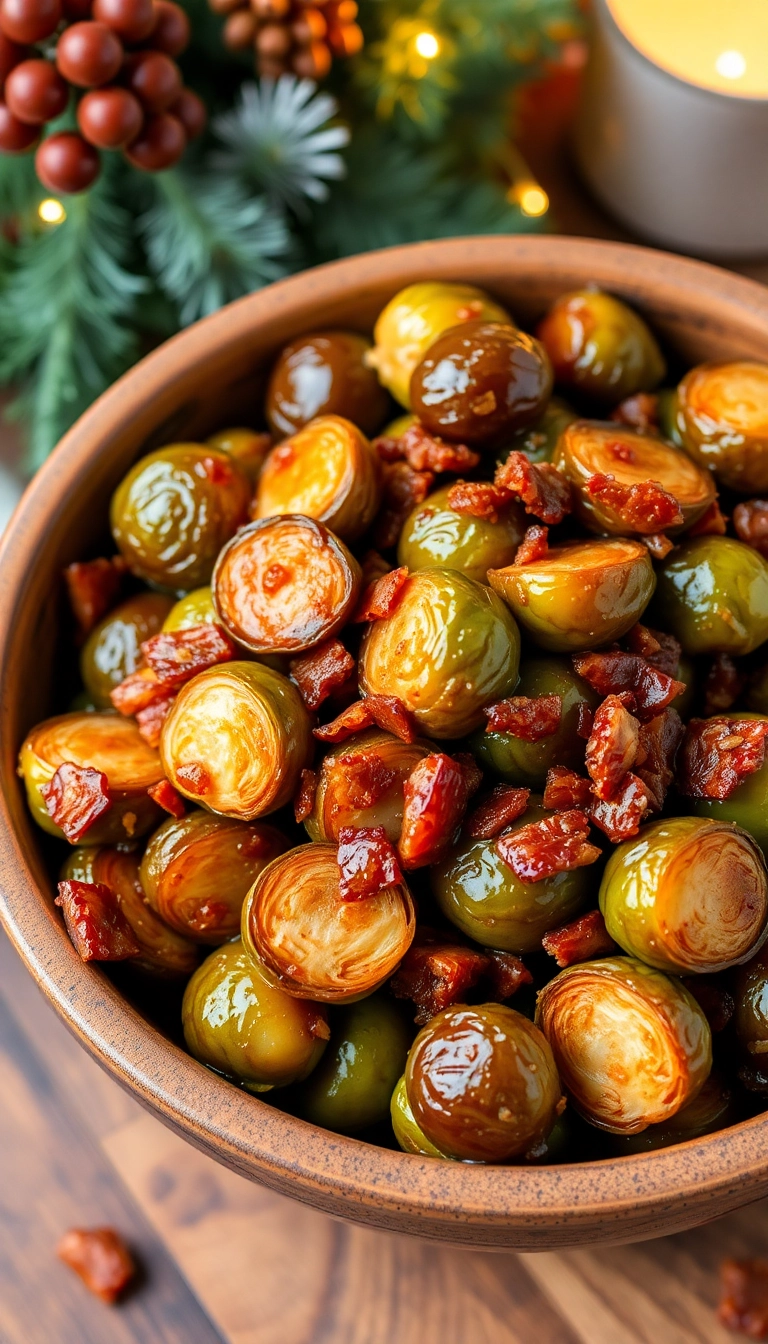 22 Christmas Eve Dinner Ideas That’ll Make You the Star of the Holiday Feast! - 7. Maple-Glazed Brussels Sprouts