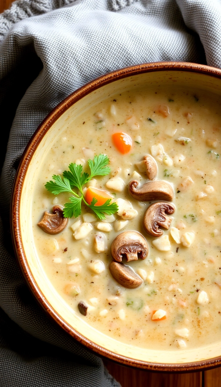 37 Cozy Winter Soup Ideas That'll Warm You Up from the Inside Out! - 11. Creamy Wild Rice Soup