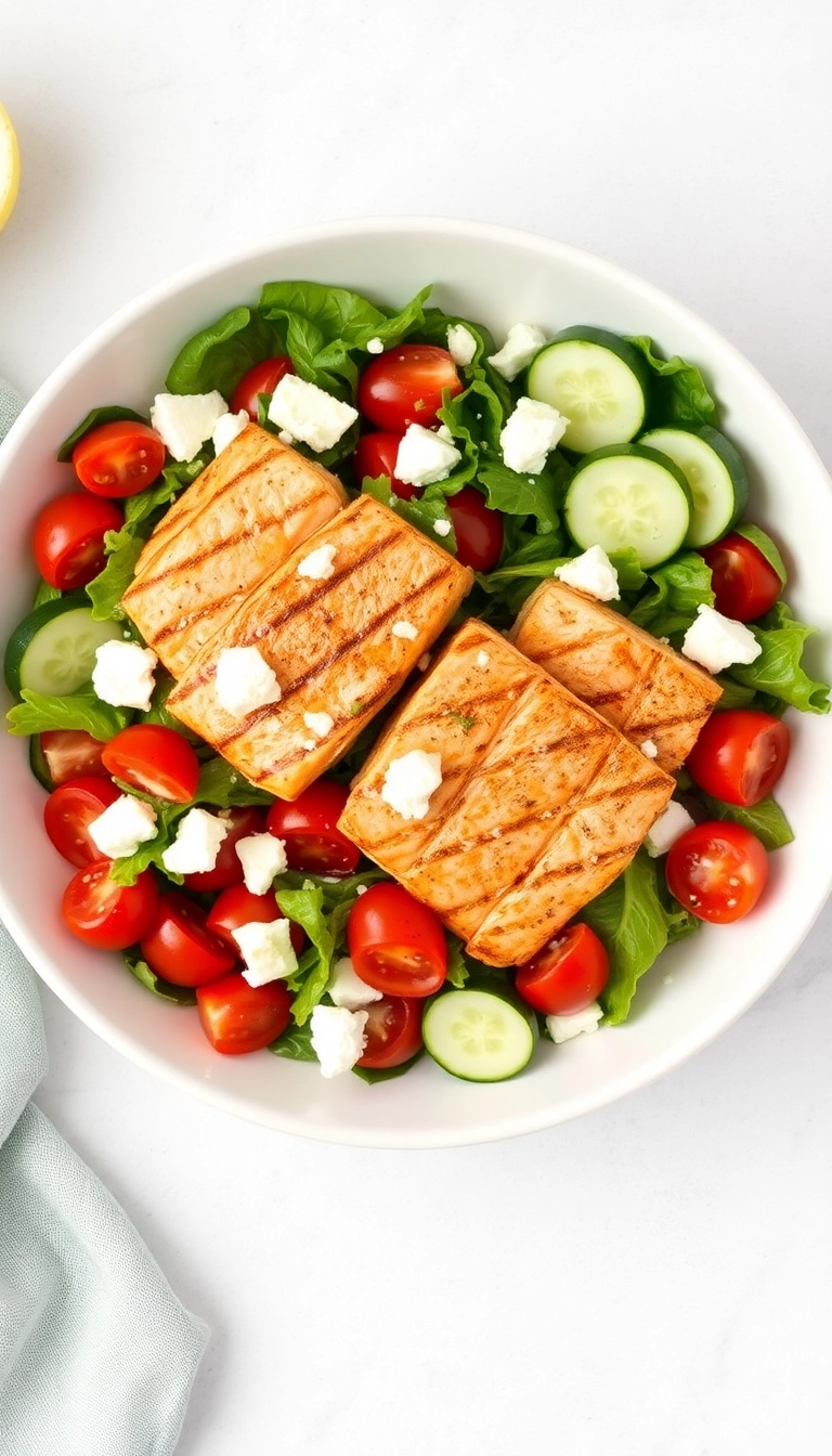 26 Healthy Salmon Dishes That Are Quick, Easy, and Delicious! - 5. Mediterranean Salmon Salad