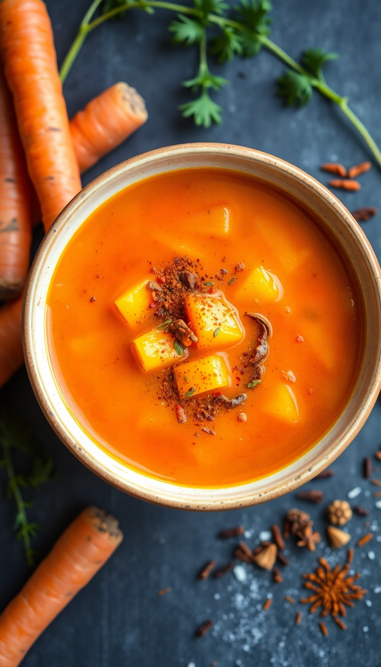 31 Spicy Potato Soup Recipes That'll Kick Your Taste Buds into High Gear (Don't Miss #7!) - 16. Spicy Potato and Carrot Soup