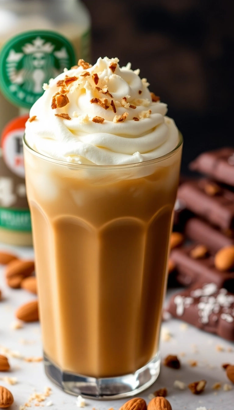 27 Trendy Dunkin Donuts Drinks Ideas That Will Make You the Talk of the Town! - 19. Almond Joy Iced Coffee