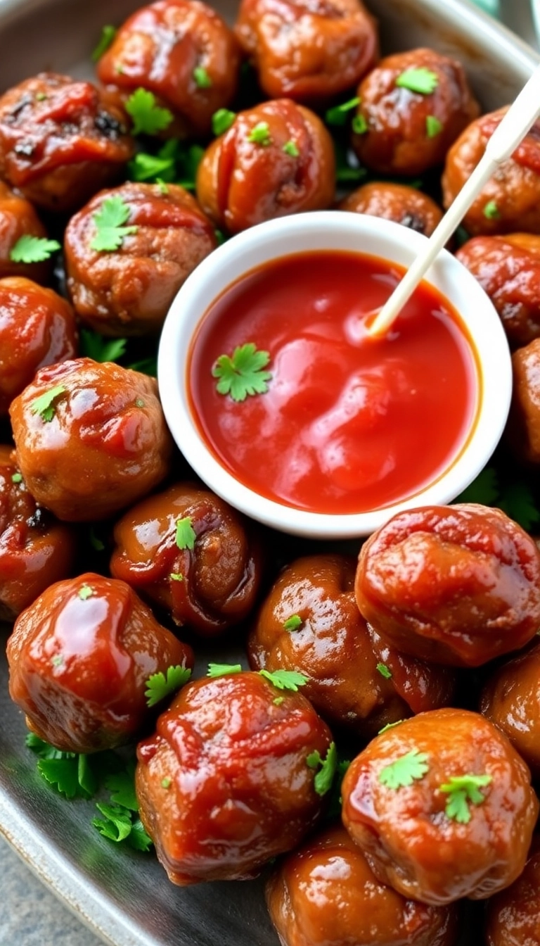 The Ultimate List of 28 Easy & Quick Finger Foods to Impress at Any Party! - Mini Meatballs