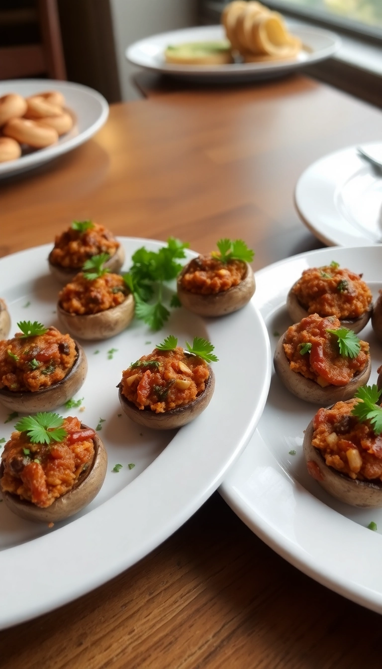 24 Spicy Snack Ideas That Will Make Your Munchies Go Wild! - 15. Spicy Stuffed Mushrooms